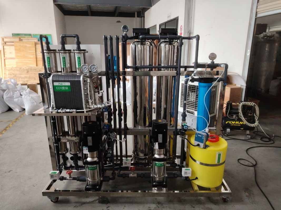 500LPH क्षमता डबल पास EDI जल संयंत्र Vontron/DOW/Toray Ro झिल्ली से लैस