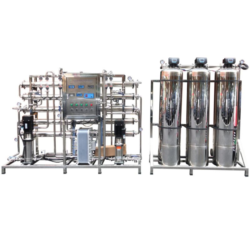 5TPH FRP / SS Ro रिवर्स ऑस्मोसिस जल उपचार संयंत्र दो चरणों